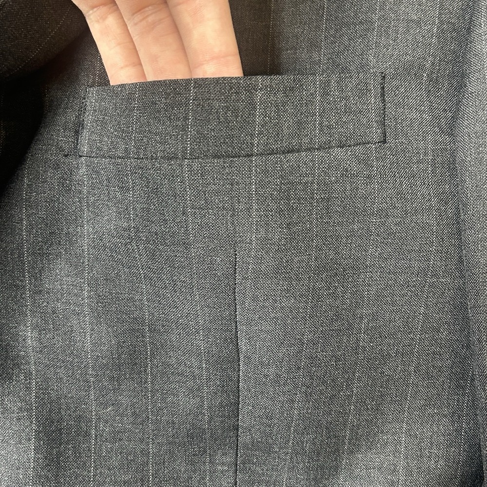 Vintage Burberrys Patrick James Charcoal Pinstripe Wool Suit Jacket Blazer 42L - Picture 6 of 16